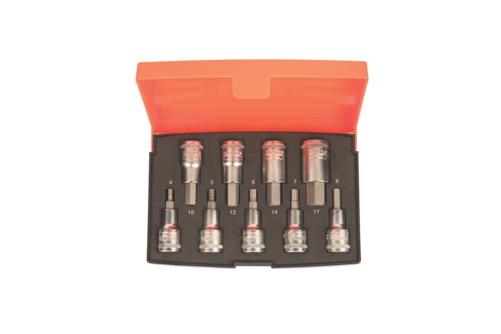 Assortiment De 9 douilles Hexagonale à Entraînement 1/2" Bahco