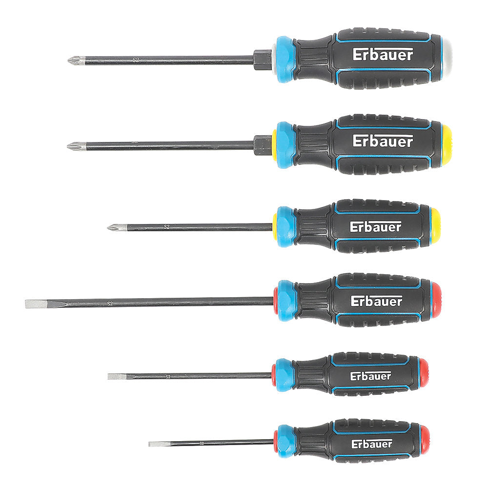  Assortiment De 6 tournevis Erbauer