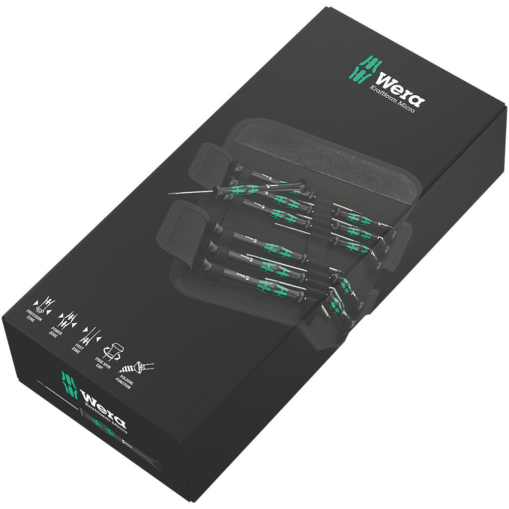 Assortiment De 12 tournevis De Précision Kraftform Micro Wera