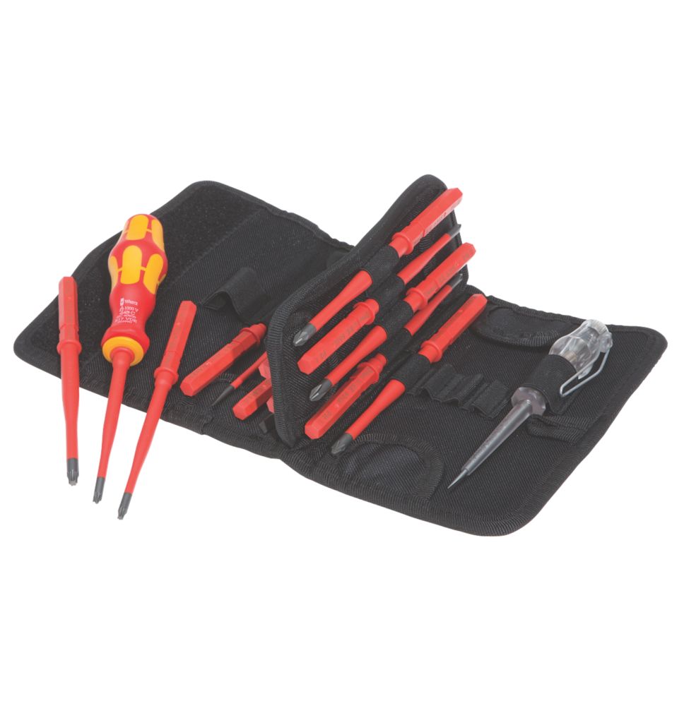  Assortiment D'embouts De Visseuse Extra-fins Interchangeables VDE Kraftform Kompakt Wera 16 pièces