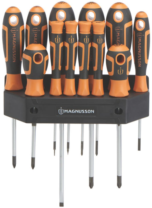  Assortiment De 12 tournevis Magnusson