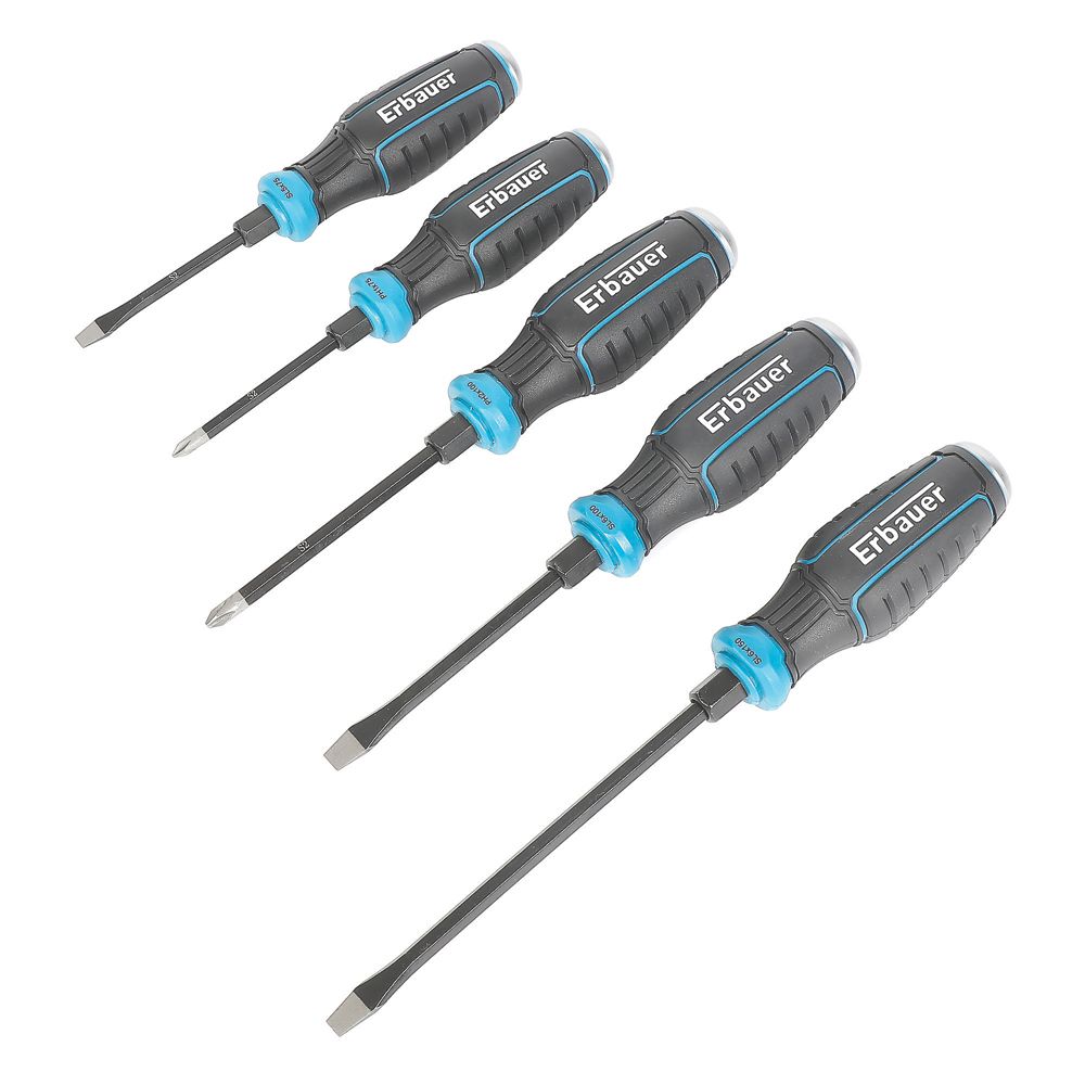  Assortiment De 5 tournevis-burins Go-Through Erbauer