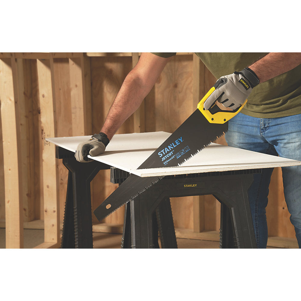  Scie à Main Pour Plaques De Plâtre 7 dents/pouce Stanley Jetcut 21¾" (550mm)