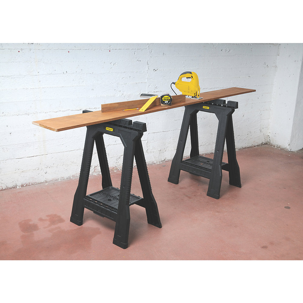 Lot De 2 petits Chevalets De Sciage Pliables Stanley 57,1cm