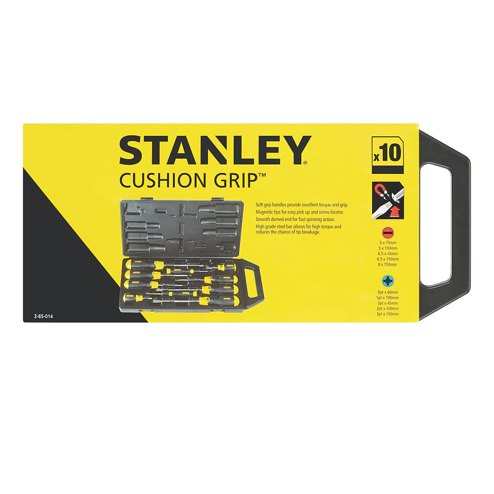  Assortiment De 10 tournevis Stanley