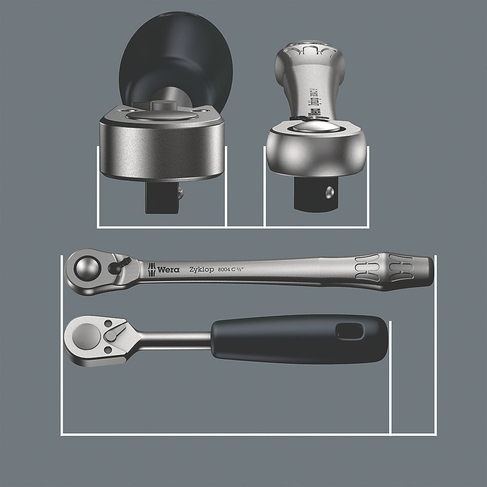  Cliquet à Entraînement 1/2" Zyklop Wera 290mm 
