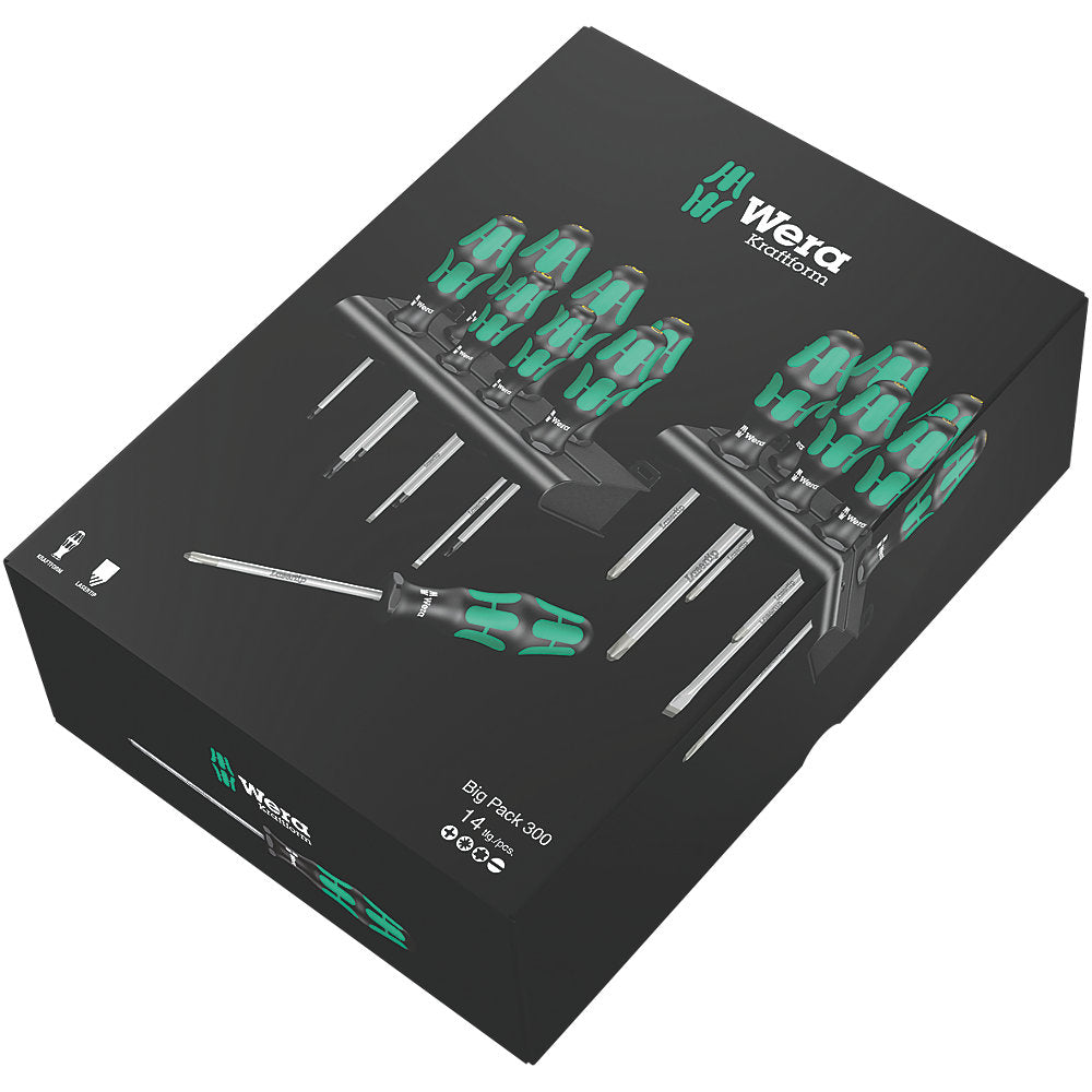  Assortiment De Tournevis Kraftform Plus Wera 16 pièces
