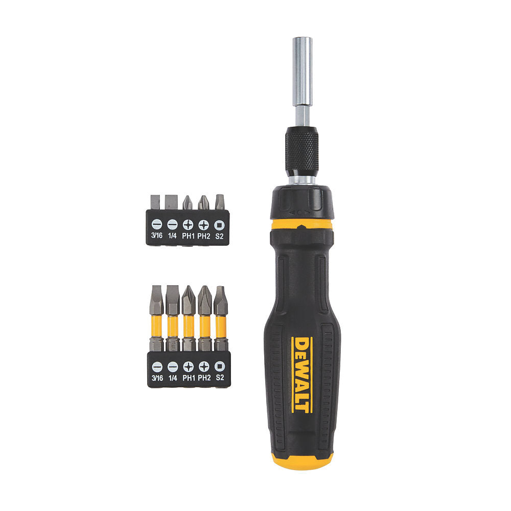 Assortiment De Tournevis Multi-embouts à Cliquet Téléscopiques DeWalt DWHT68001-0 MaxFit, 11 pièces