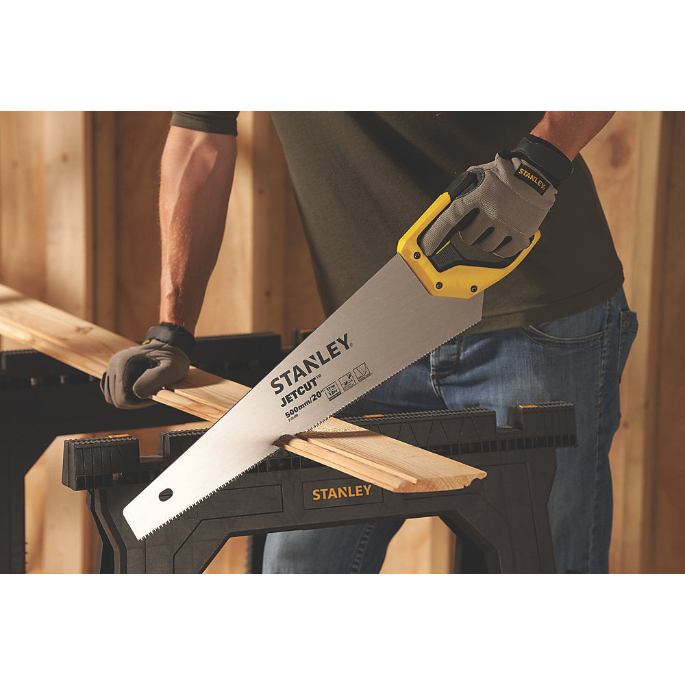  Scie à Main Pour Bois/aggloméré/MDF 11 dents/pouce Stanley Jetcut 20" (500mm)