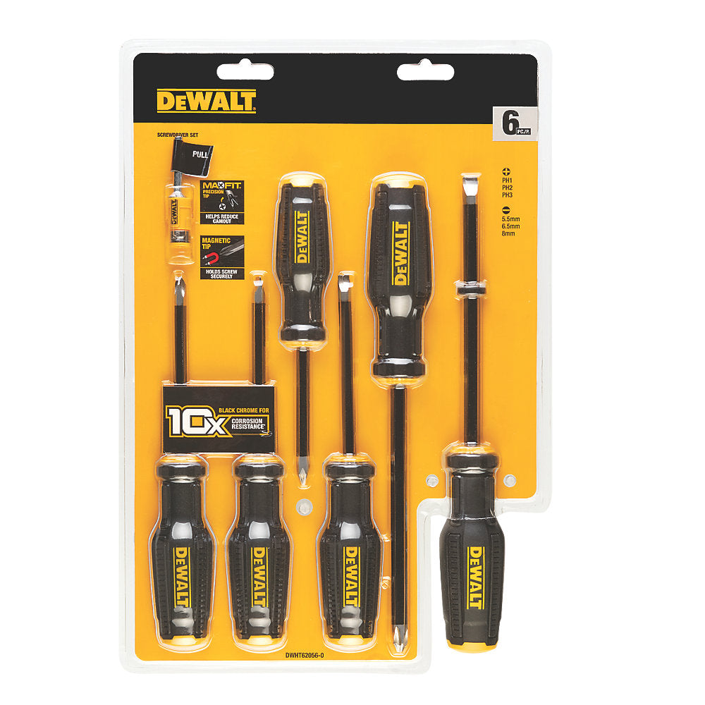  Assortiment De Tournevis De Démolition DeWALT MaxFit, 6 pièces