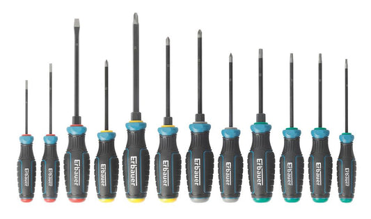  Assortiment De 12 tournevis Erbauer