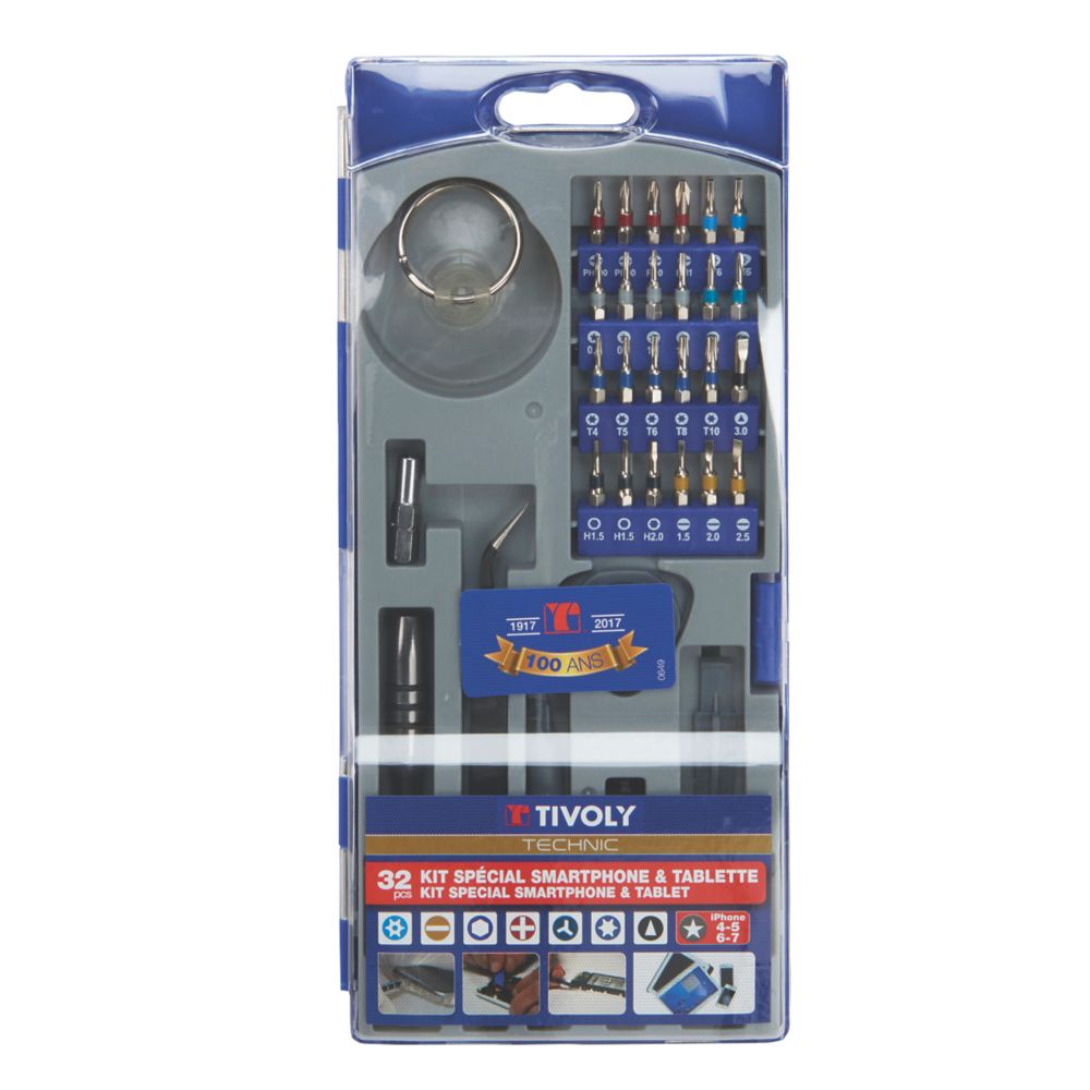  Ensemble De Tournevis Pour Réparation De Smartphone Assortis Tivoly T32, 32 pièces