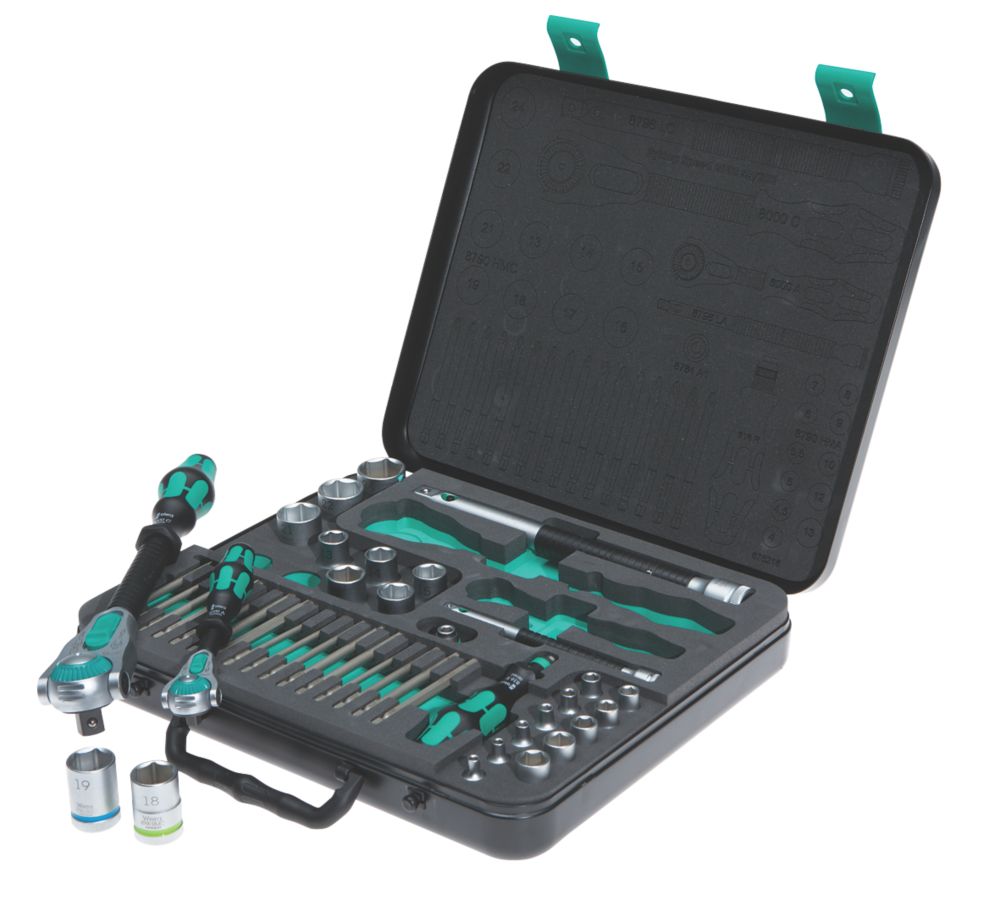  Assortiment De Cliquets, Douilles Et Embouts Zyklop Wera 43 pièces