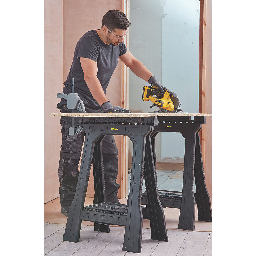  Lot De 2 petits Chevalets De Sciage Pliables Stanley 57,1cm