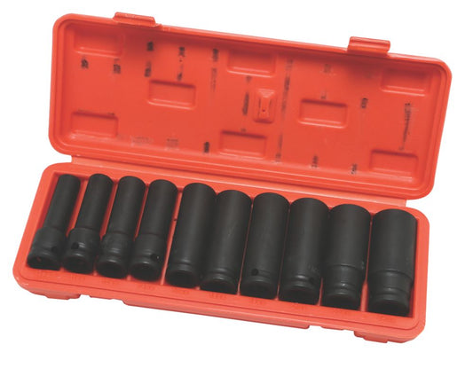  Assortiment De 10 douilles à Chocs Longues à Entraînement 1/2" Hilka Pro-Craft