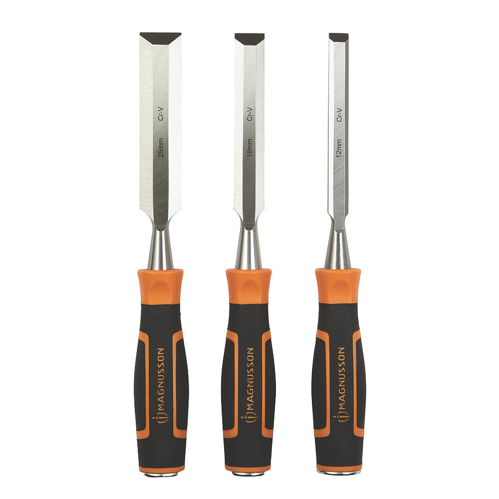  3 ciseaux à Bois Biseautés Magnusson