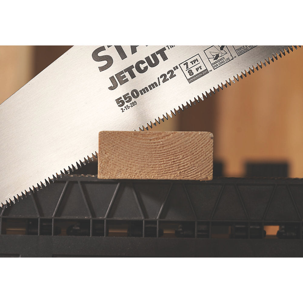 Scie à Main Pour Bois/aggloméré/MDF 7 dents/pouce Stanley Jetcut 21¾" (550mm)