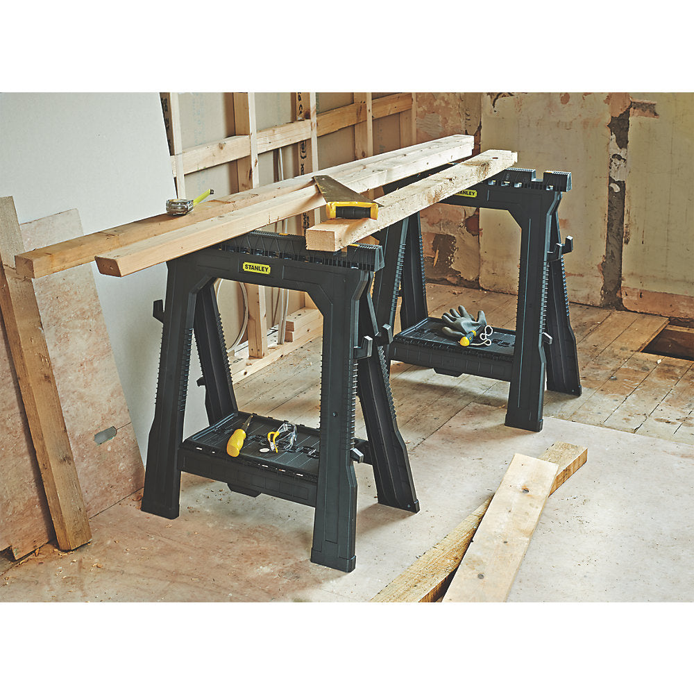  Paire De Chevalets De Sciage Pliables Stanley 69cm