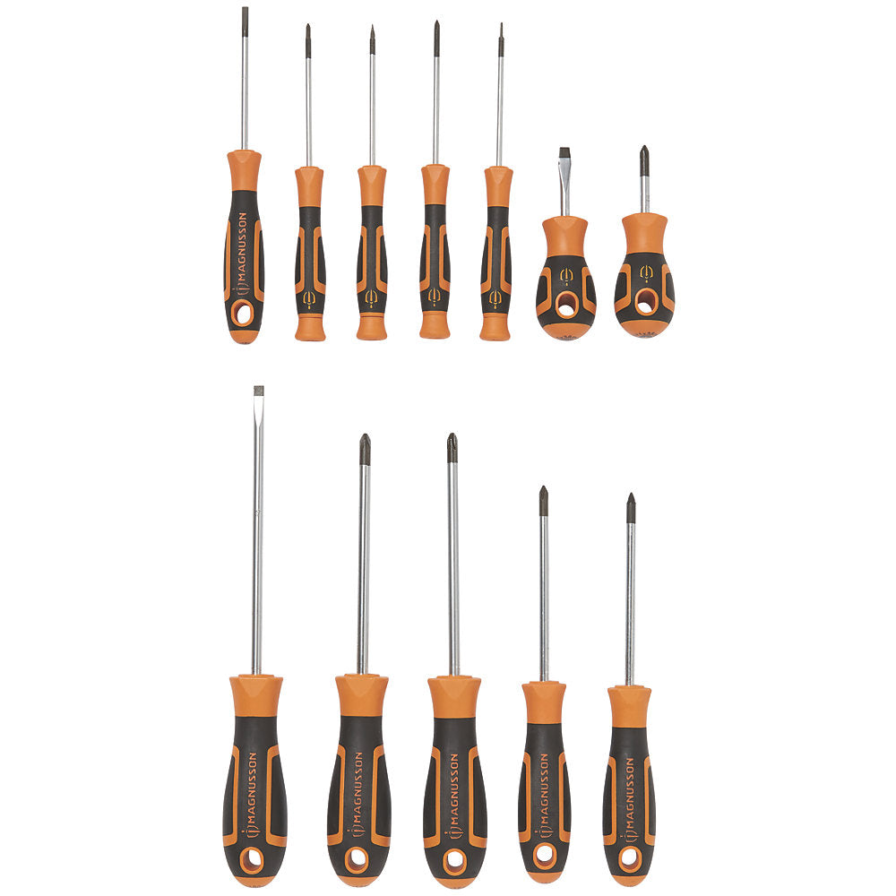  Assortiment De 12 tournevis Magnusson