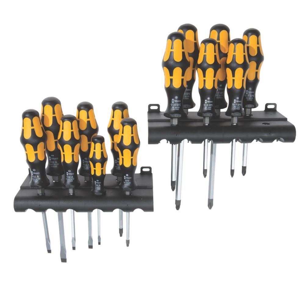  Assortiment De 15 tournevis Burins Kraftform Plus Wera