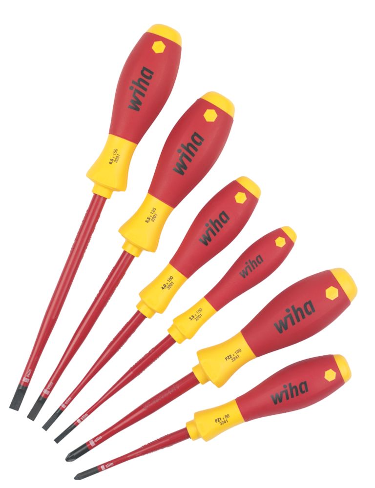  Assortiment De 6 tournevis VDE Slimfix Wiha SoftFinish